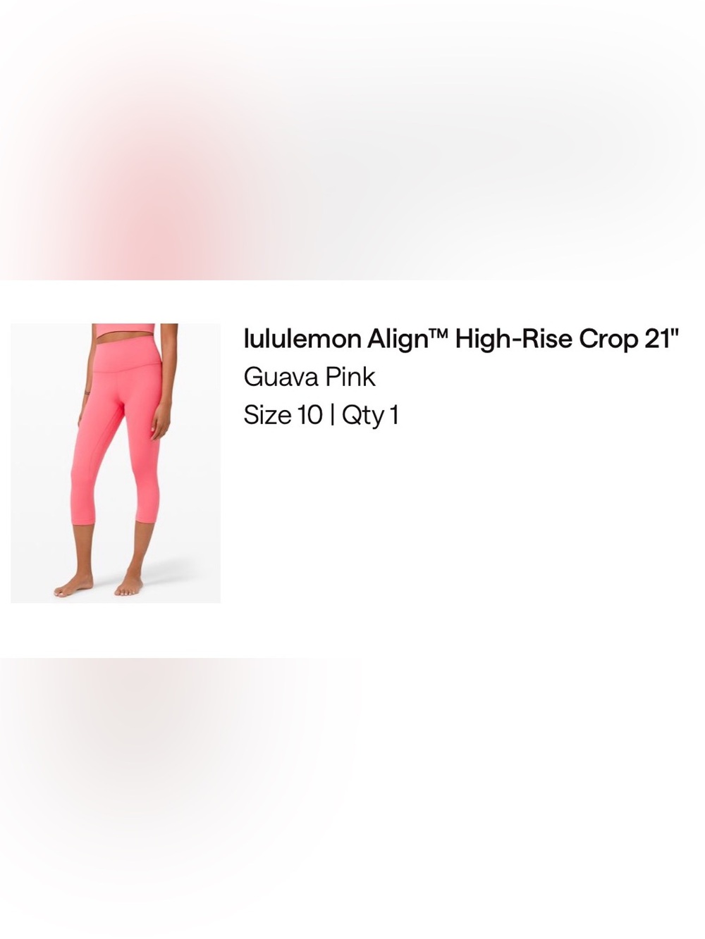 lululemon Align™ High-Rise Crop 21"
Guava Pink
Size 10 I